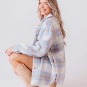 Blue Plaid Shacket